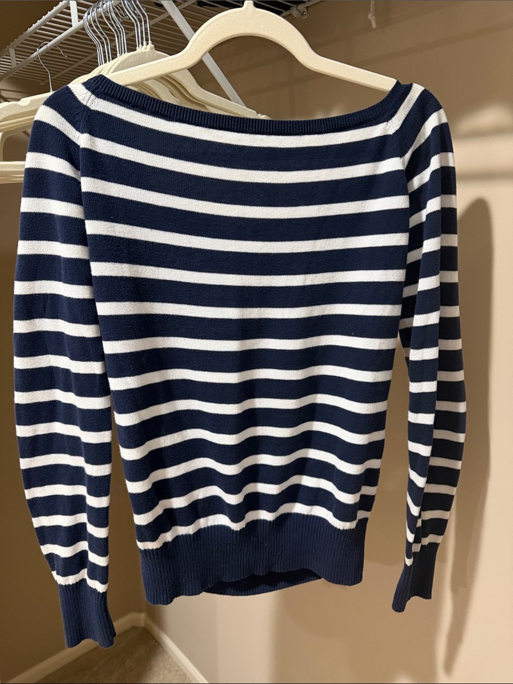 Brandy Melville Striped Off-Shoulder Sweater